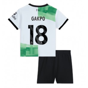 Liverpool Cody Gakpo #18 Udebanesæt Børn 2023-24 Kort ærmer (+ korte bukser)